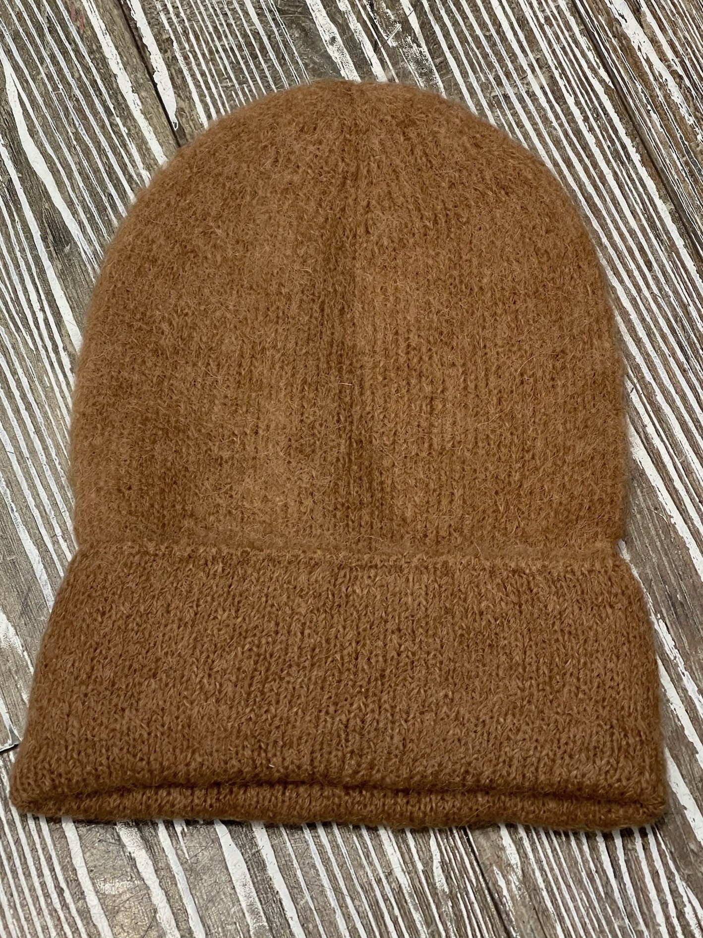 Bonnet alpaga camel