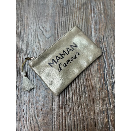 Pochette Maman d'amour gold