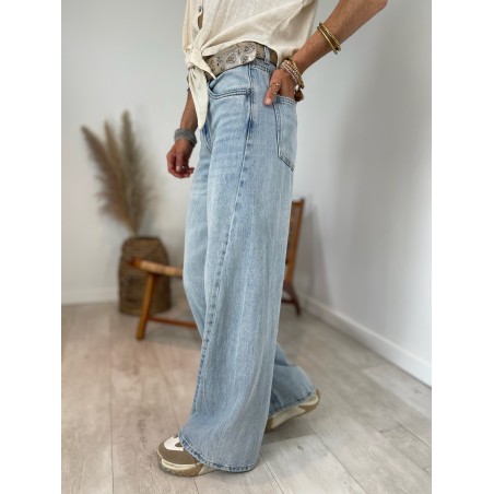 Jean maxi flare délavé