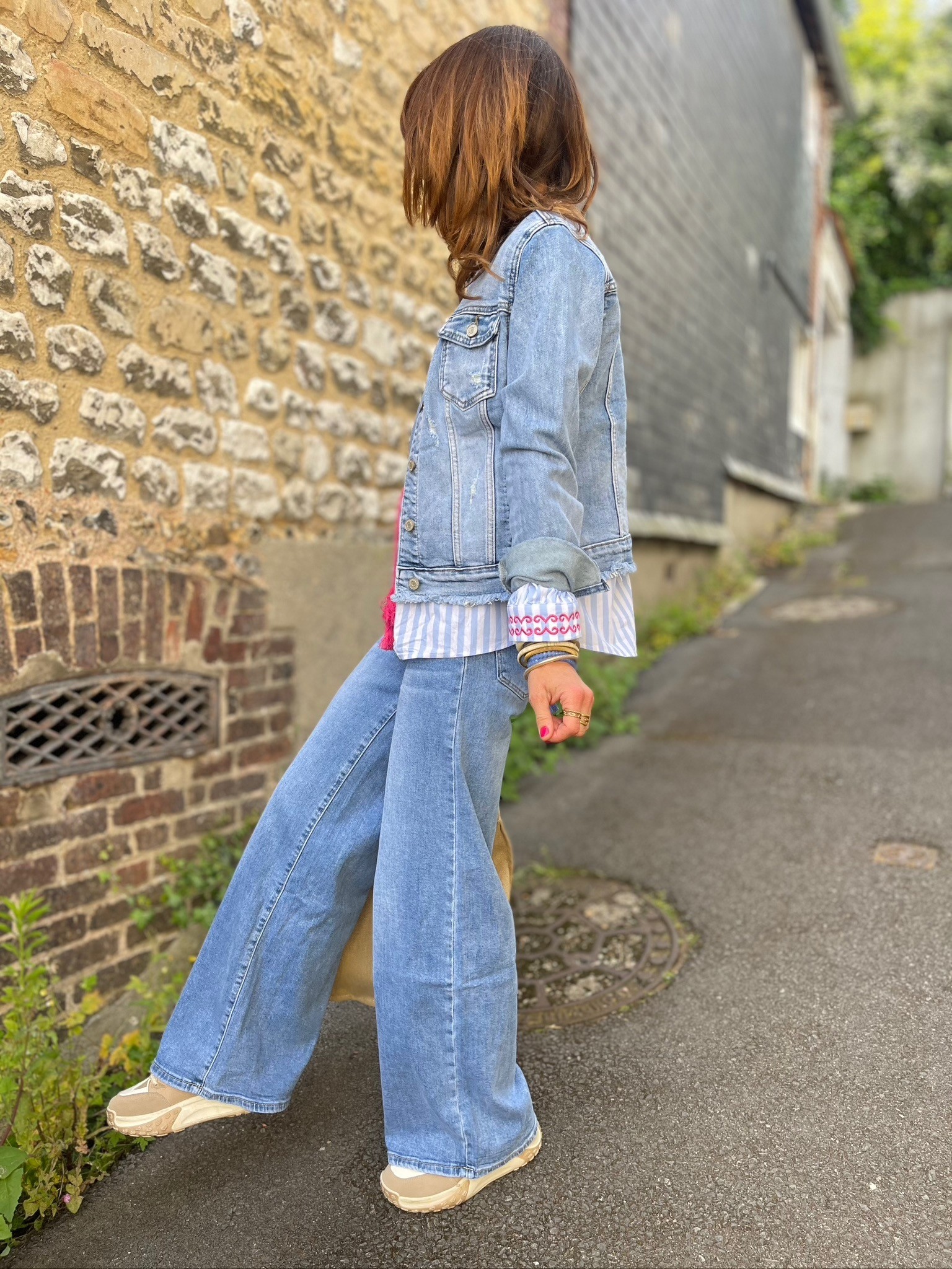 Veste denim délavée