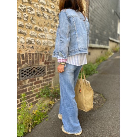 Veste denim délavée