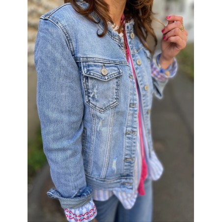 Veste denim délavée