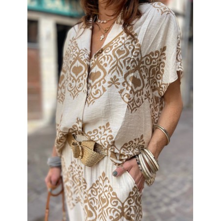 Chemise arabesque beige