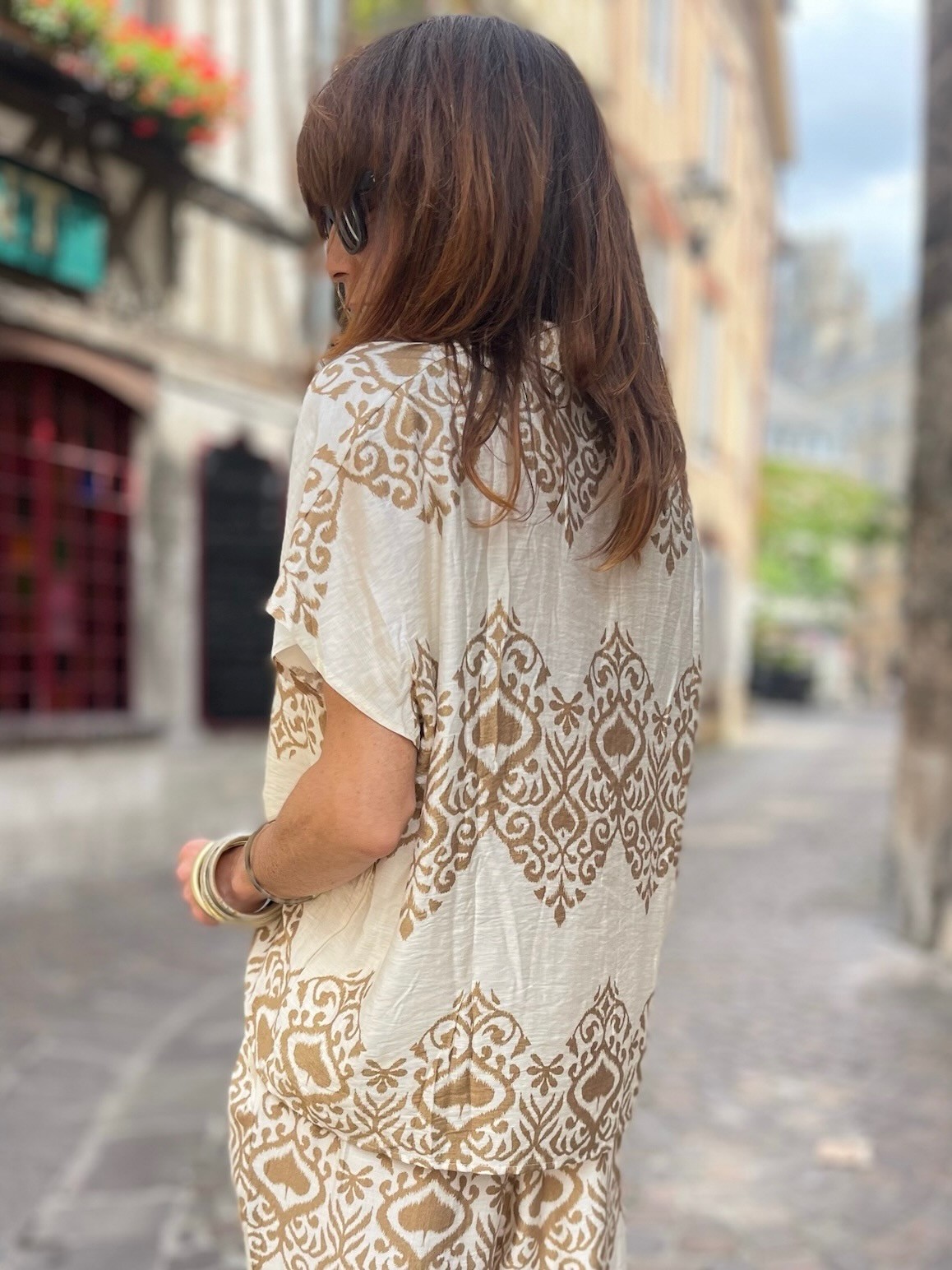 Chemise arabesque beige