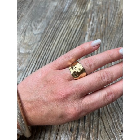 Bague martelée gold