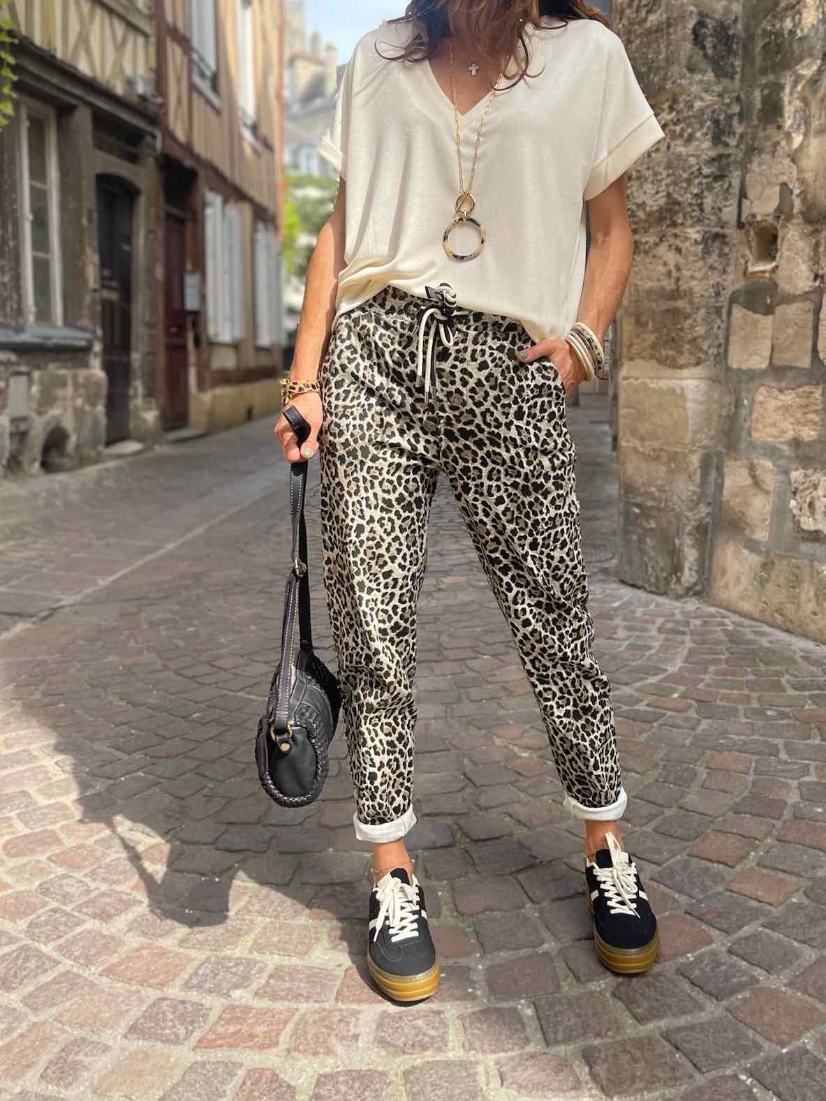 Pantalon cordon léo