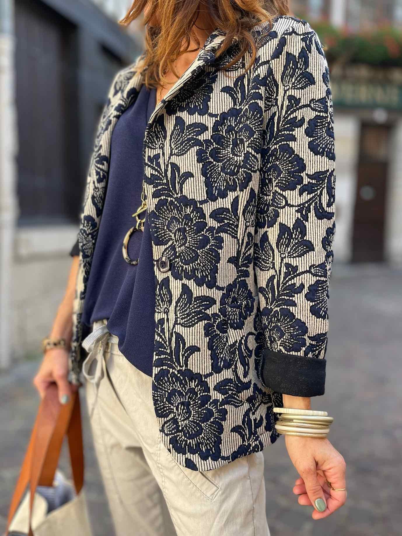 Blazer flowers marine