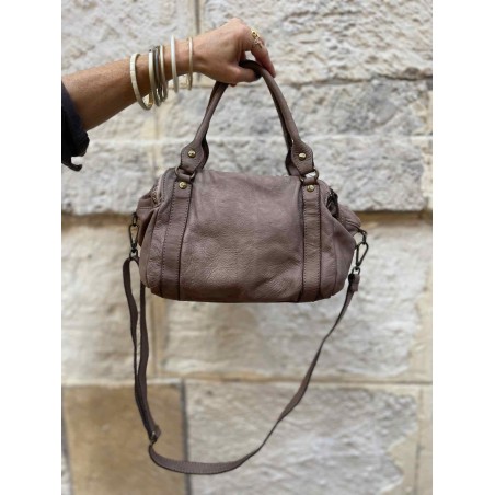 Sac cuir choco