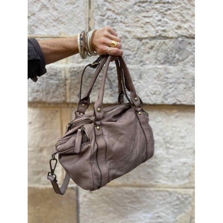 Sac cuir choco