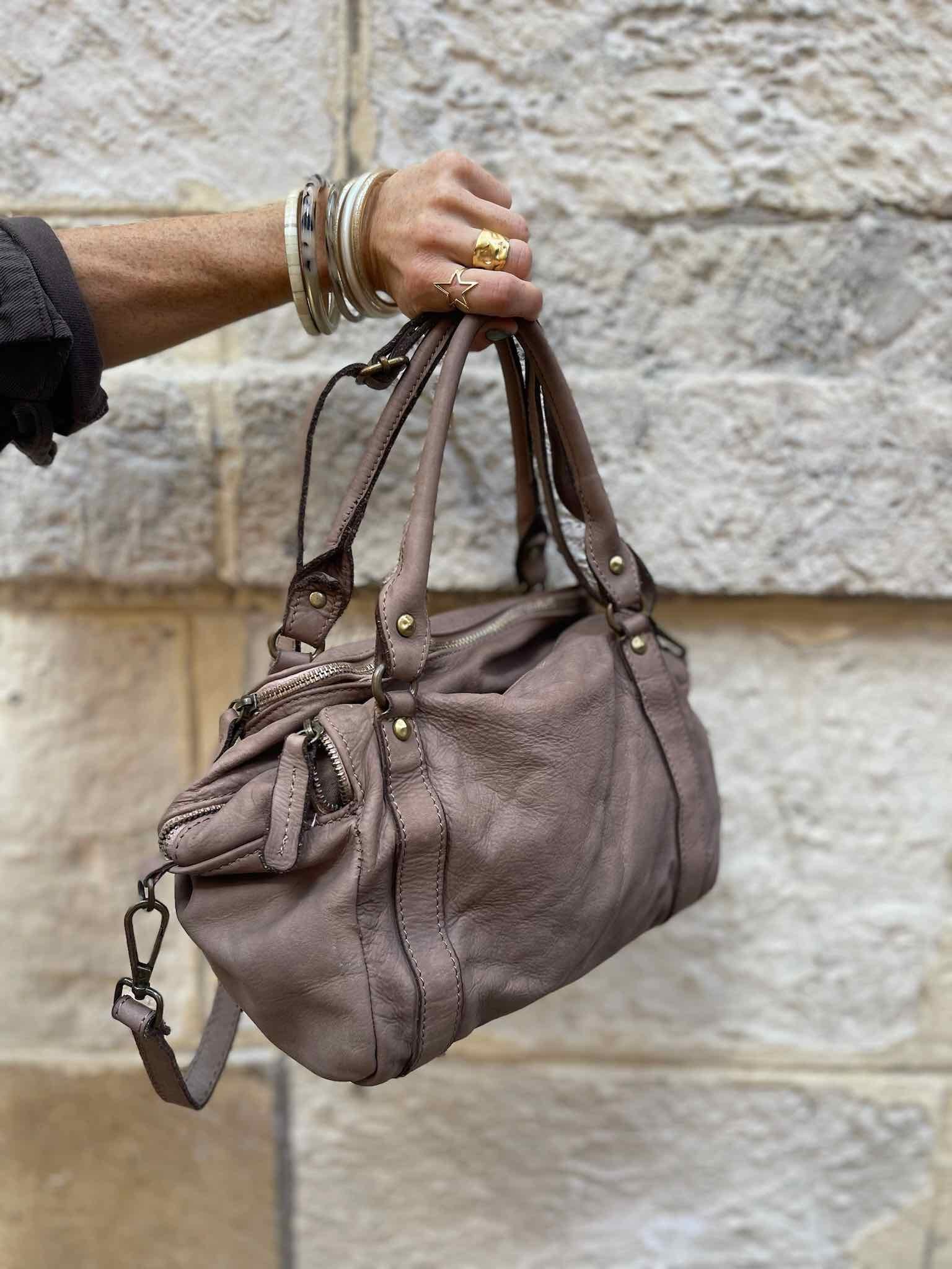 Sac cuir choco