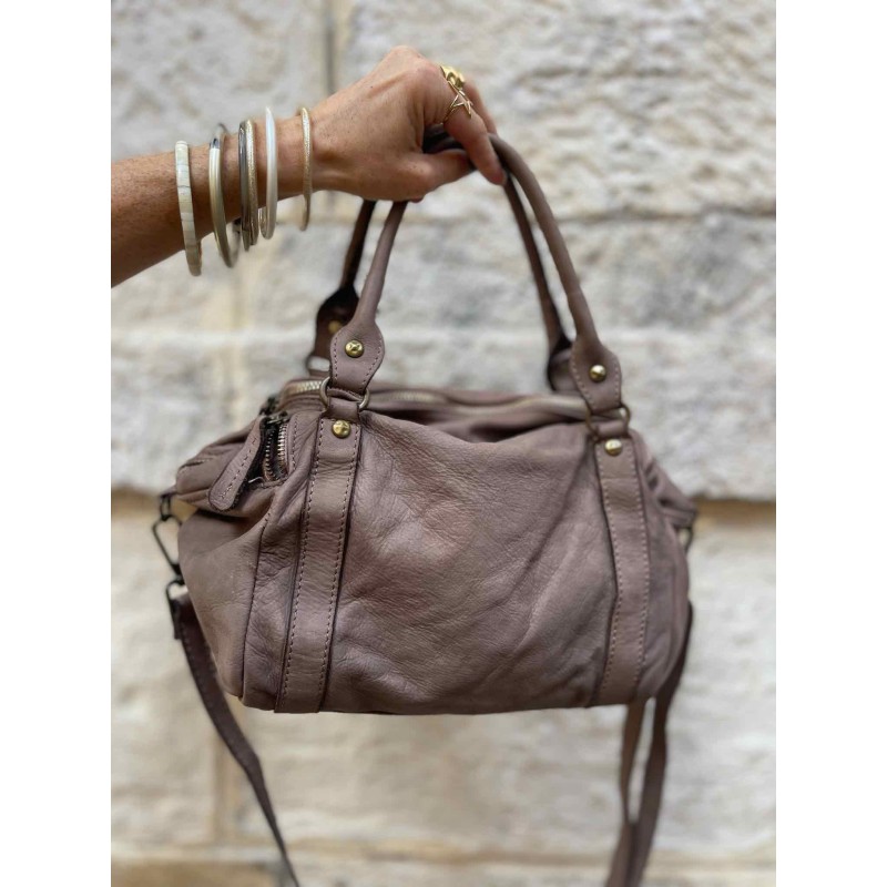 Sac cuir choco