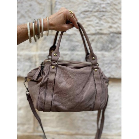 Sac cuir choco