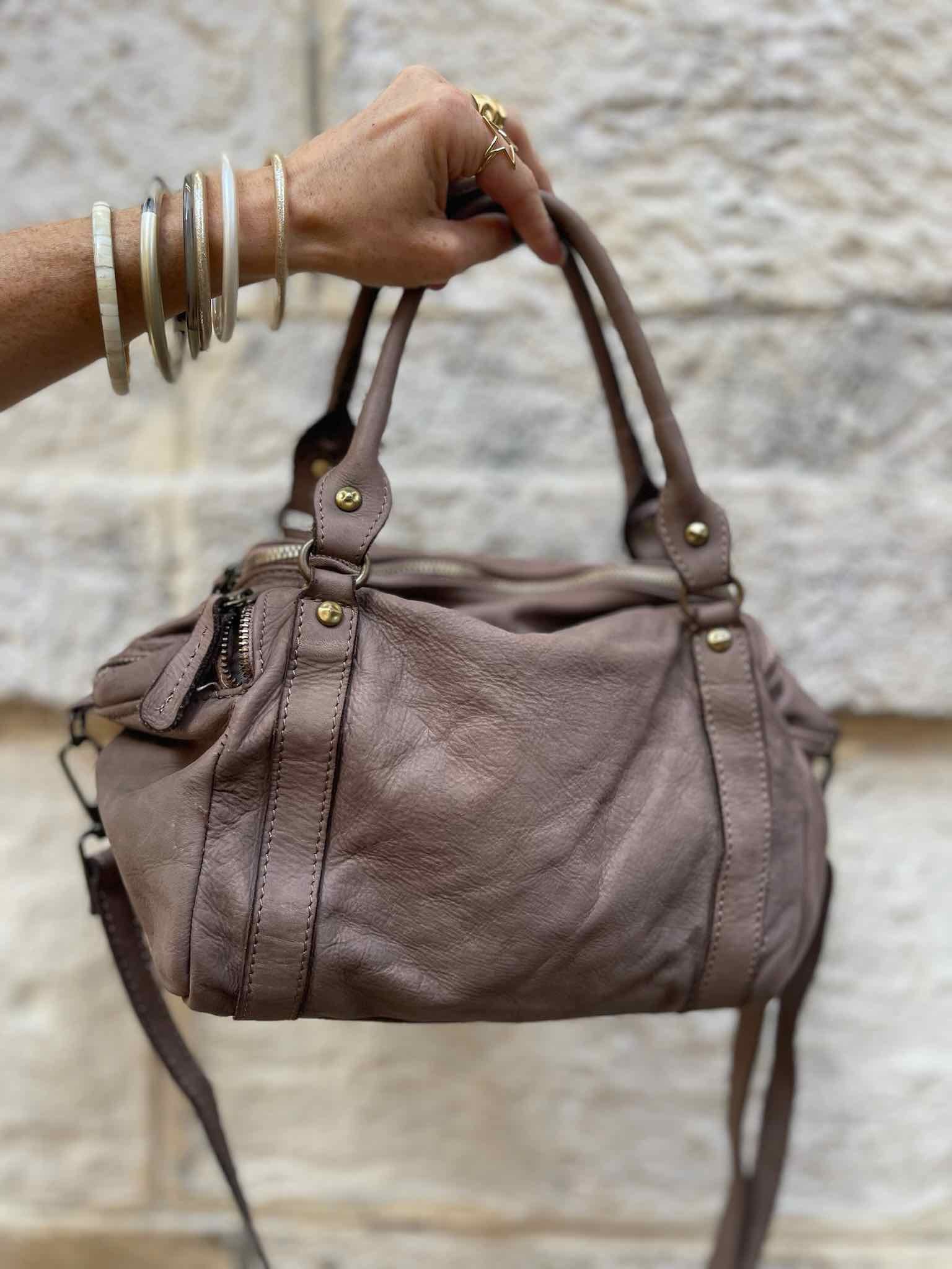 Sac cuir choco