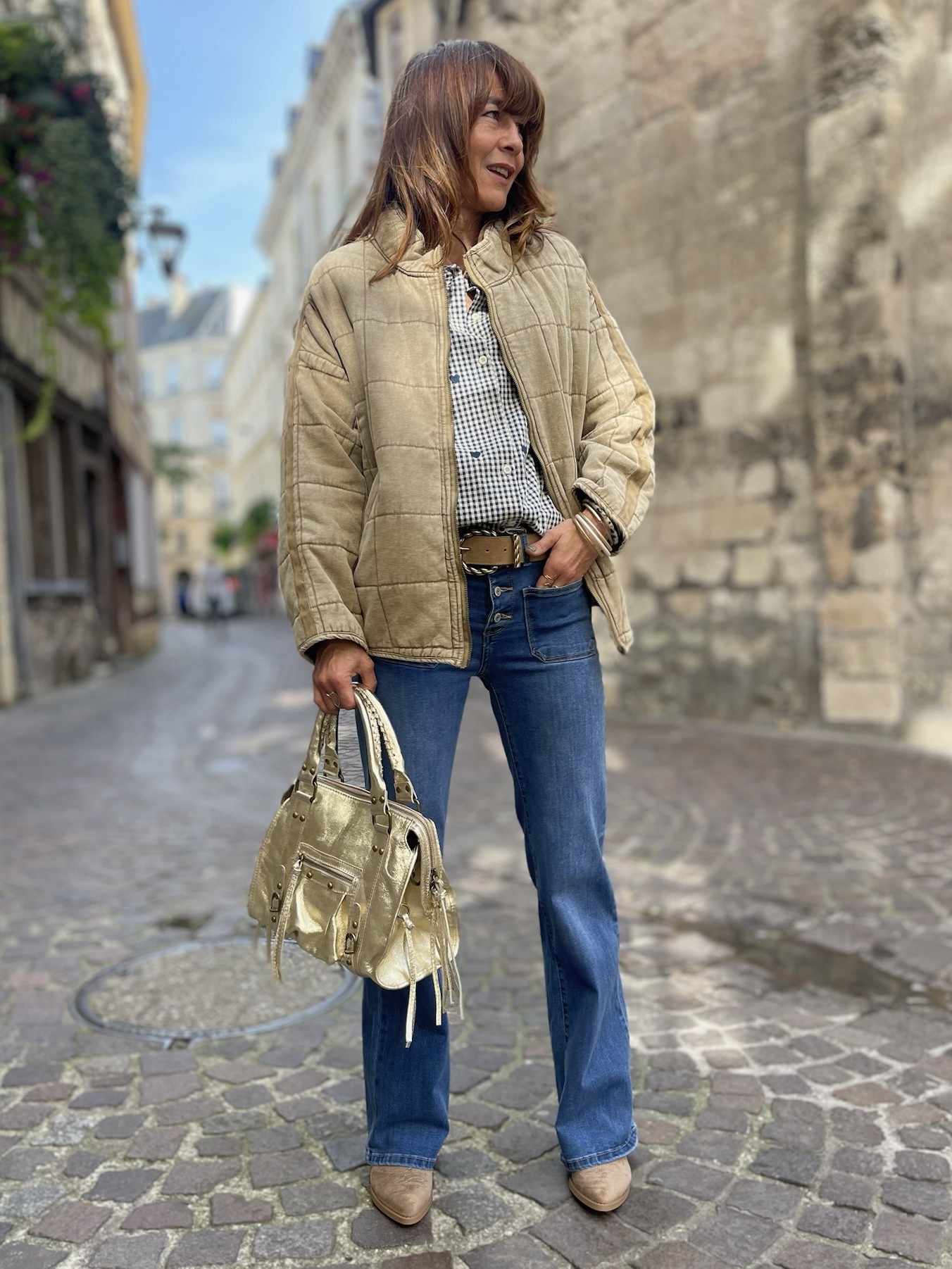 Sac cuir gold