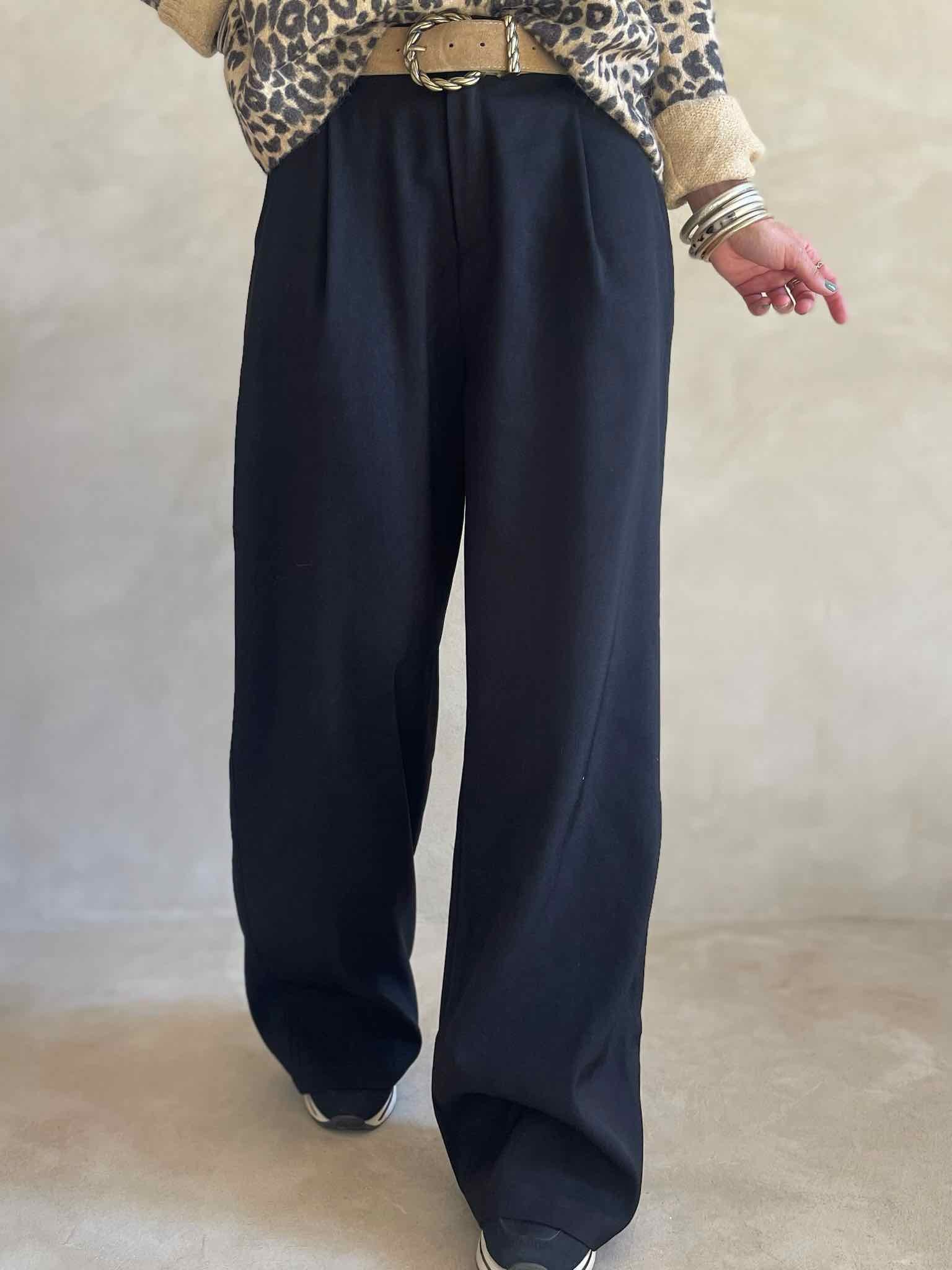 Pantalon pinces noir