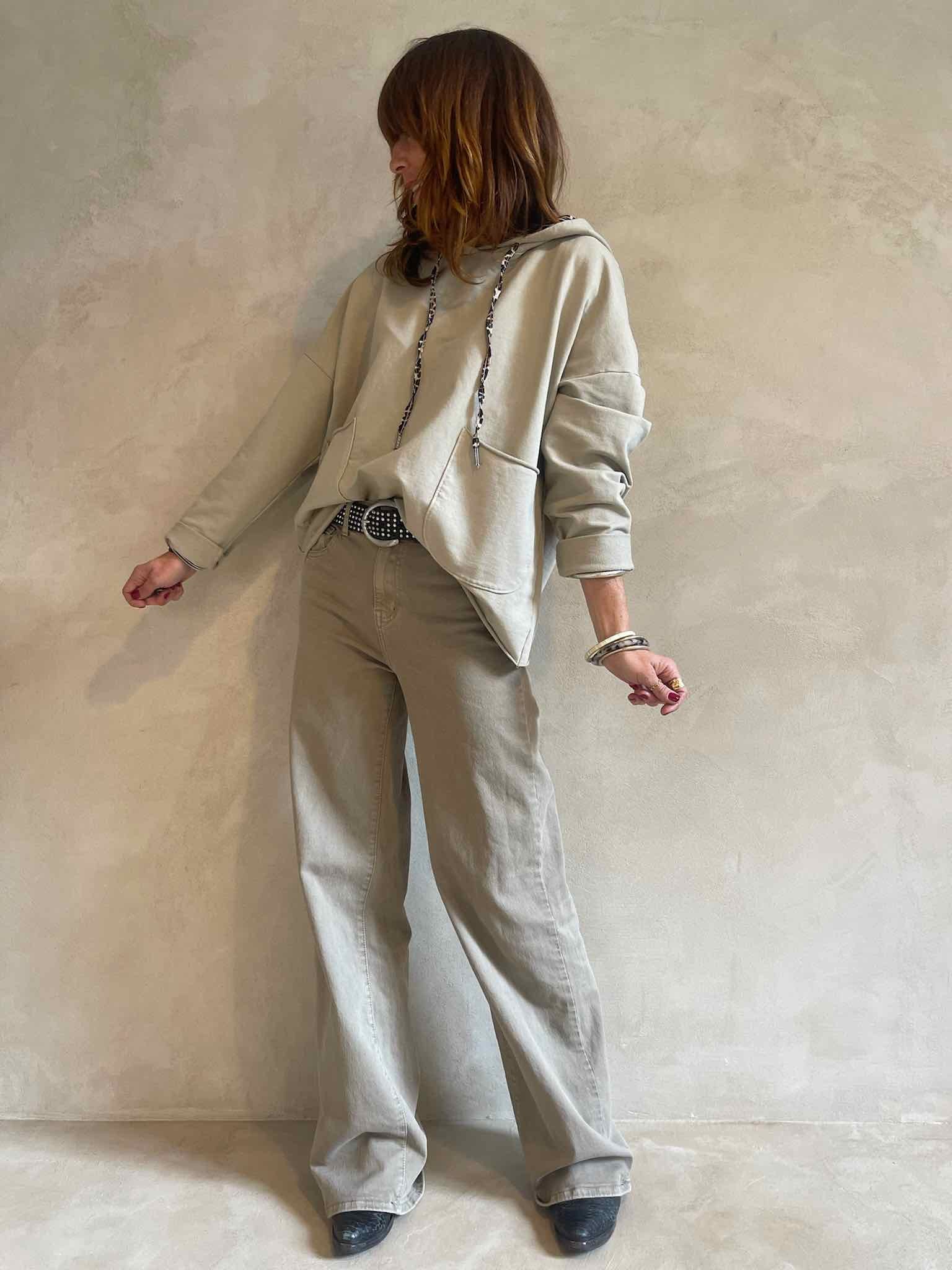 Jean flare taupe