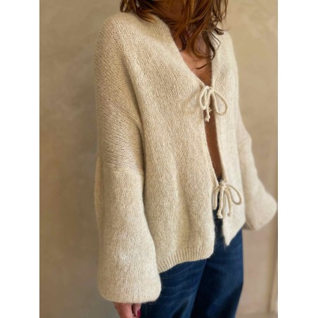 Gilet noeud beige