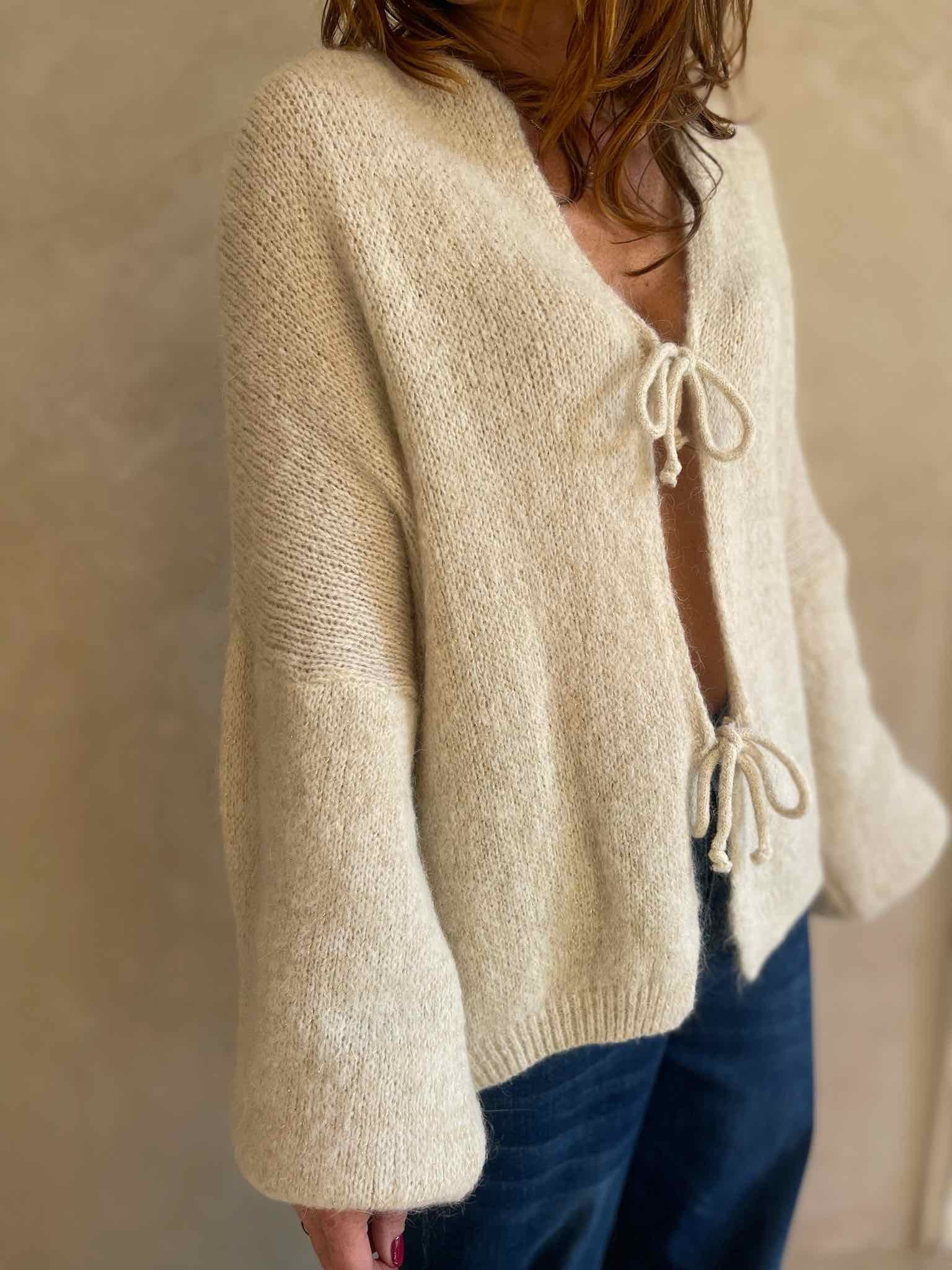 Gilet noeud beige