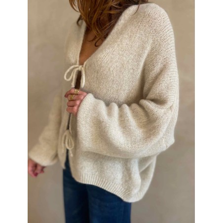 Gilet noeud beige