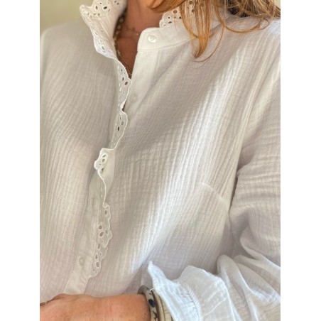 Chemise gaze blanche