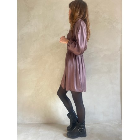 Robe satin choco