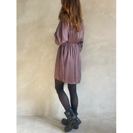 Robe satin choco