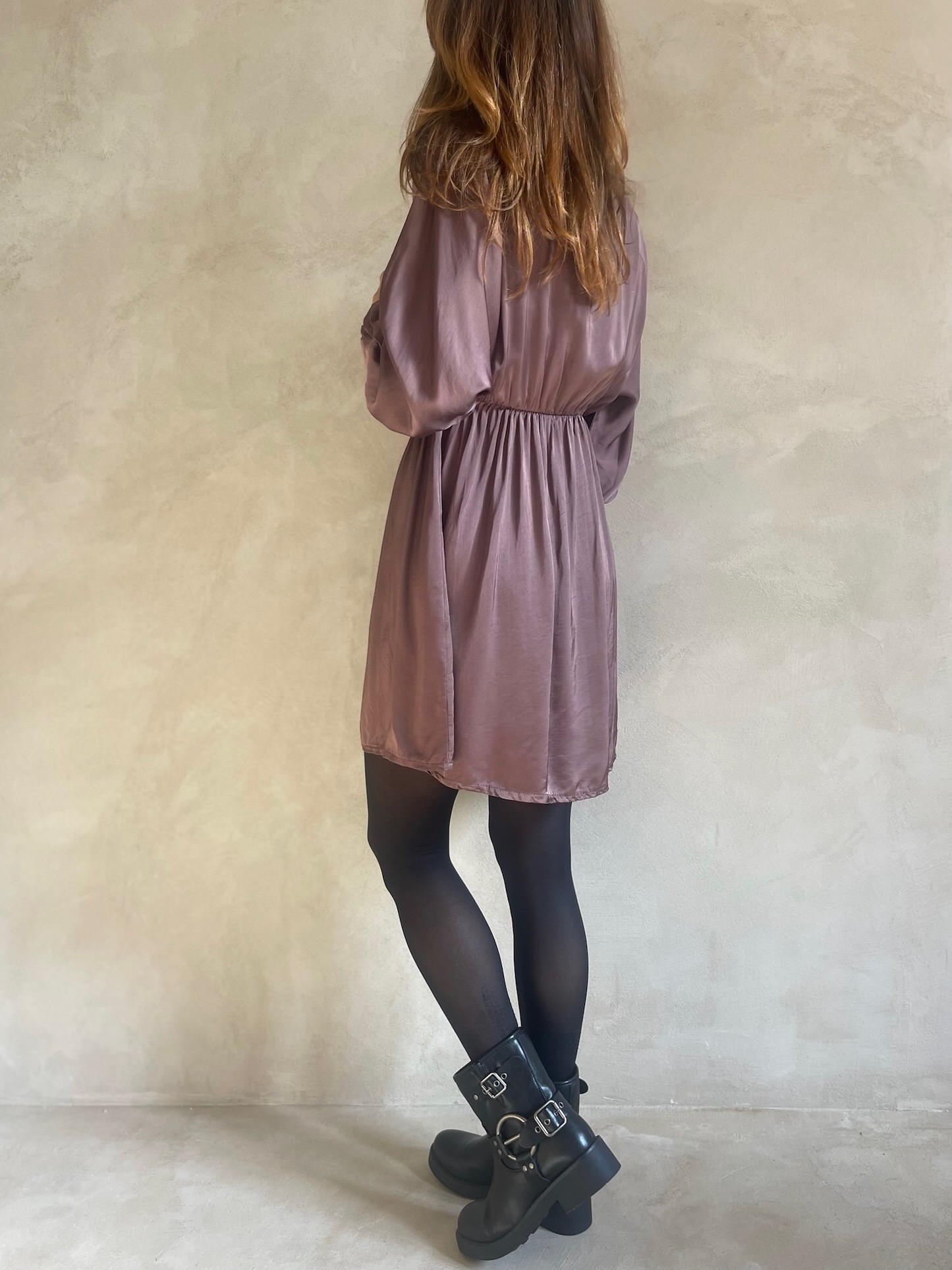 Robe satin choco