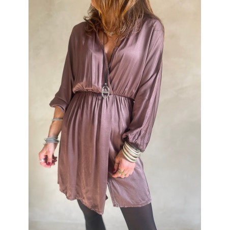 Robe satin choco