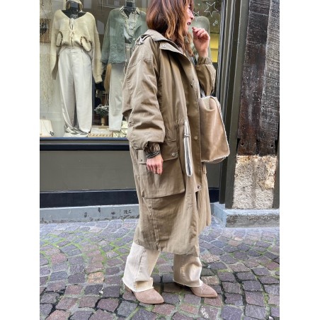 Manteau long camel