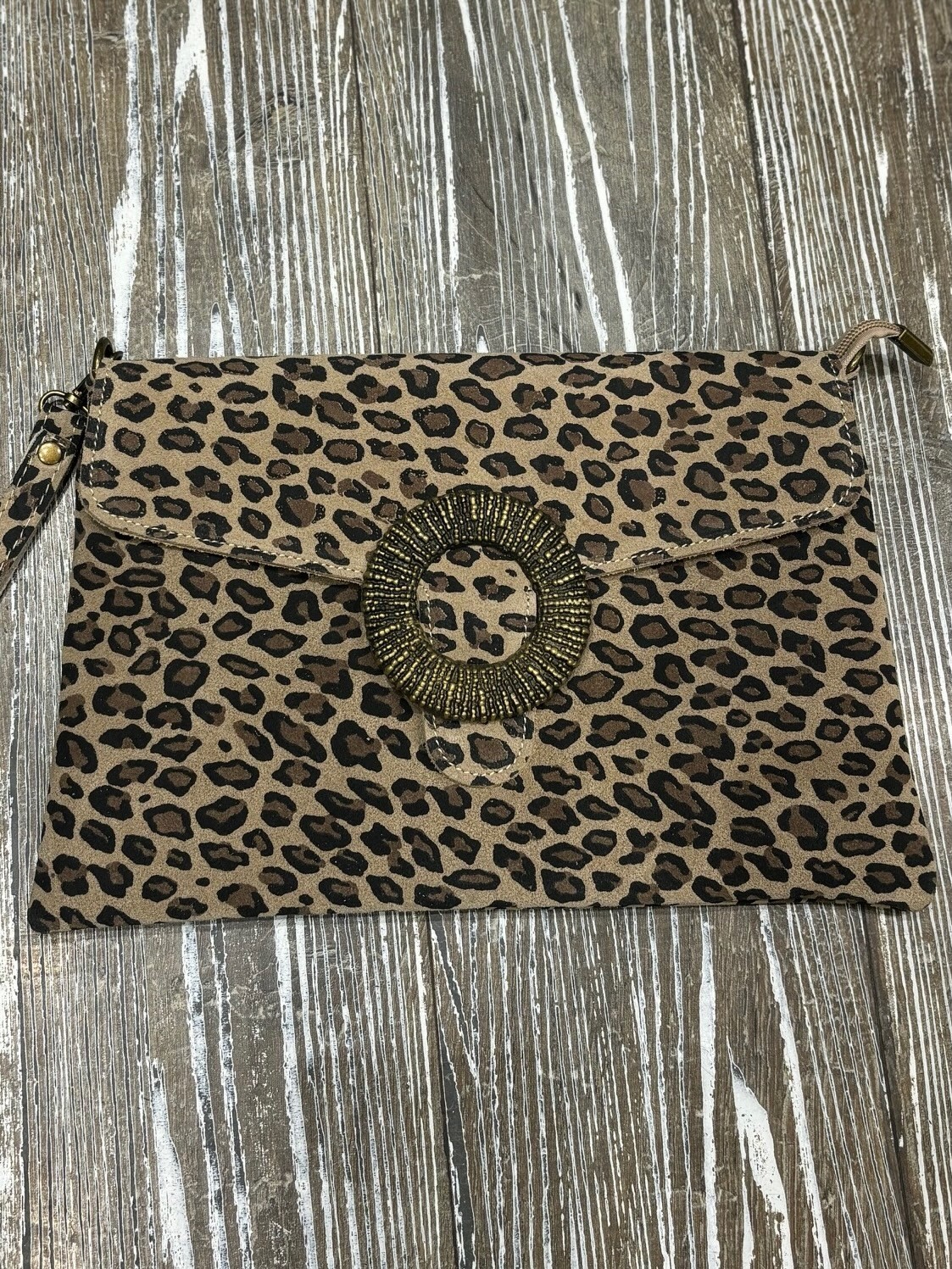 Pochette léo beige