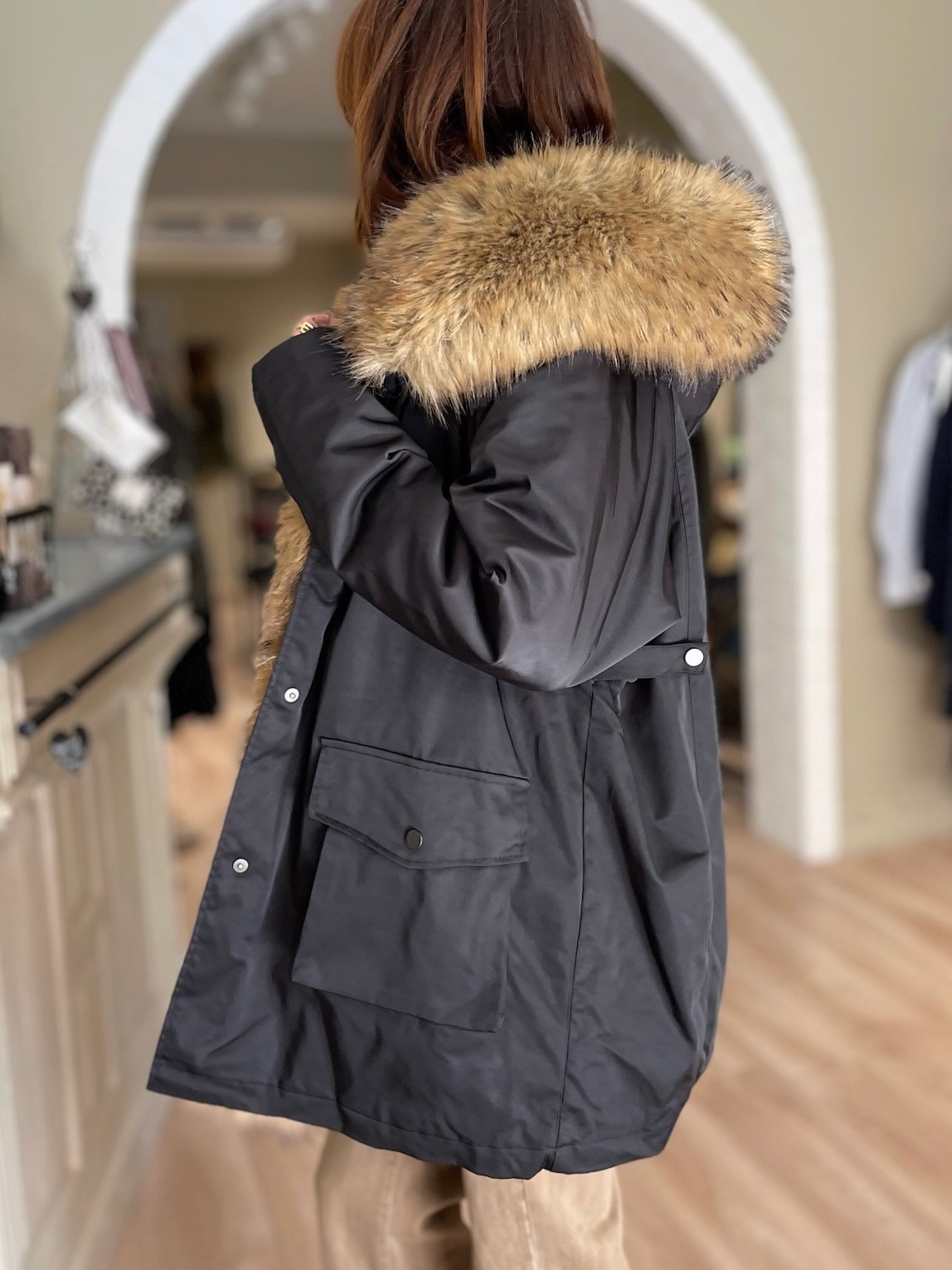 Parka courte noire