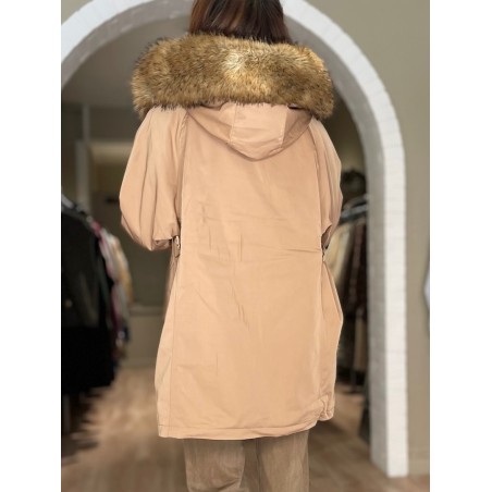 Parka courte camel