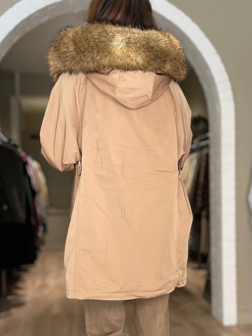 Parka courte camel