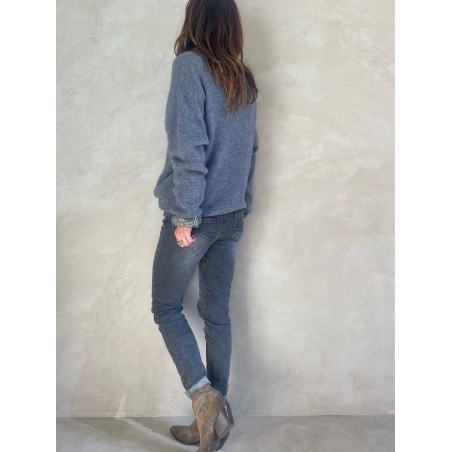 Pull alpaga gris