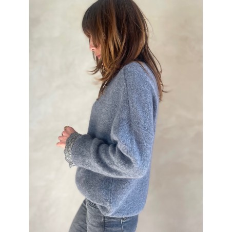 Pull alpaga gris