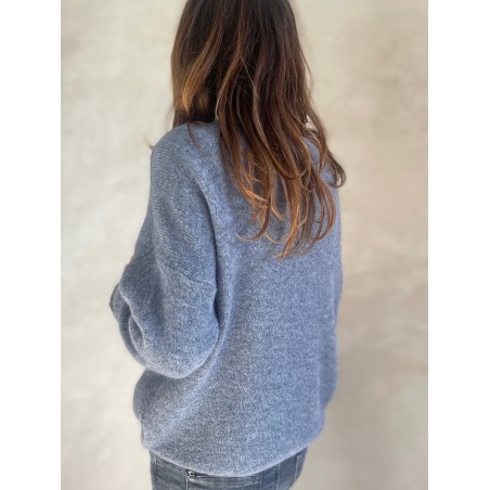 Pull alpaga gris