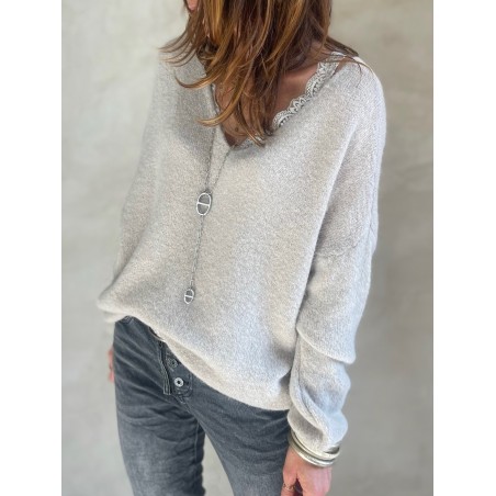 Pull alpaga beige