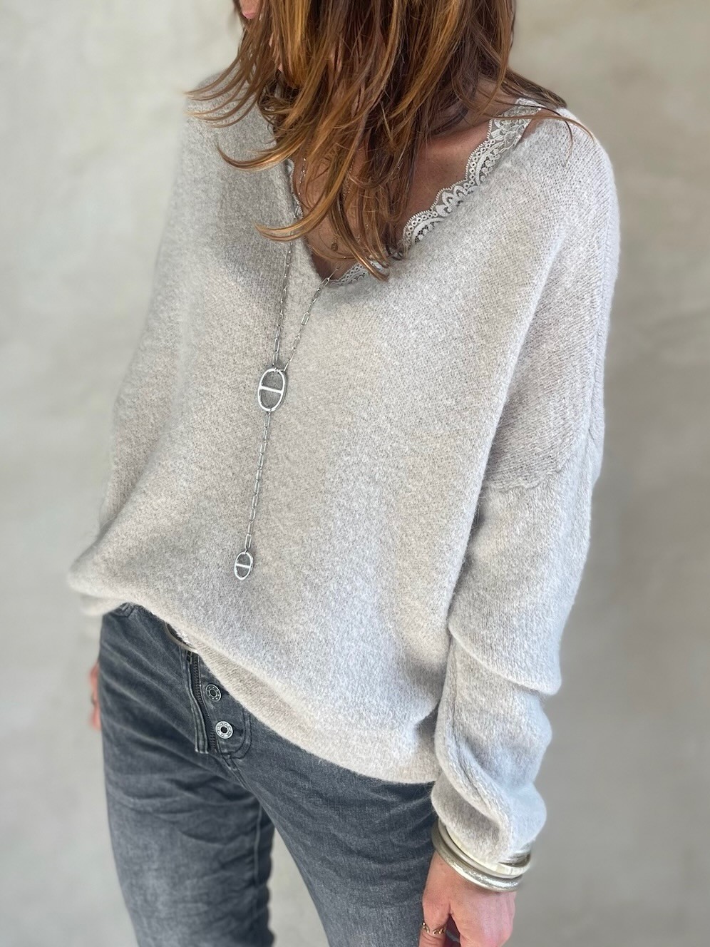 Pull alpaga beige