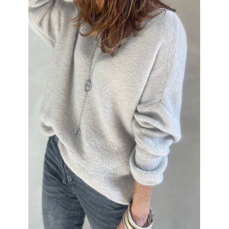 Pull alpaga beige