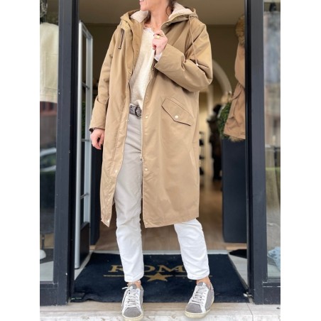 Manteau long camel