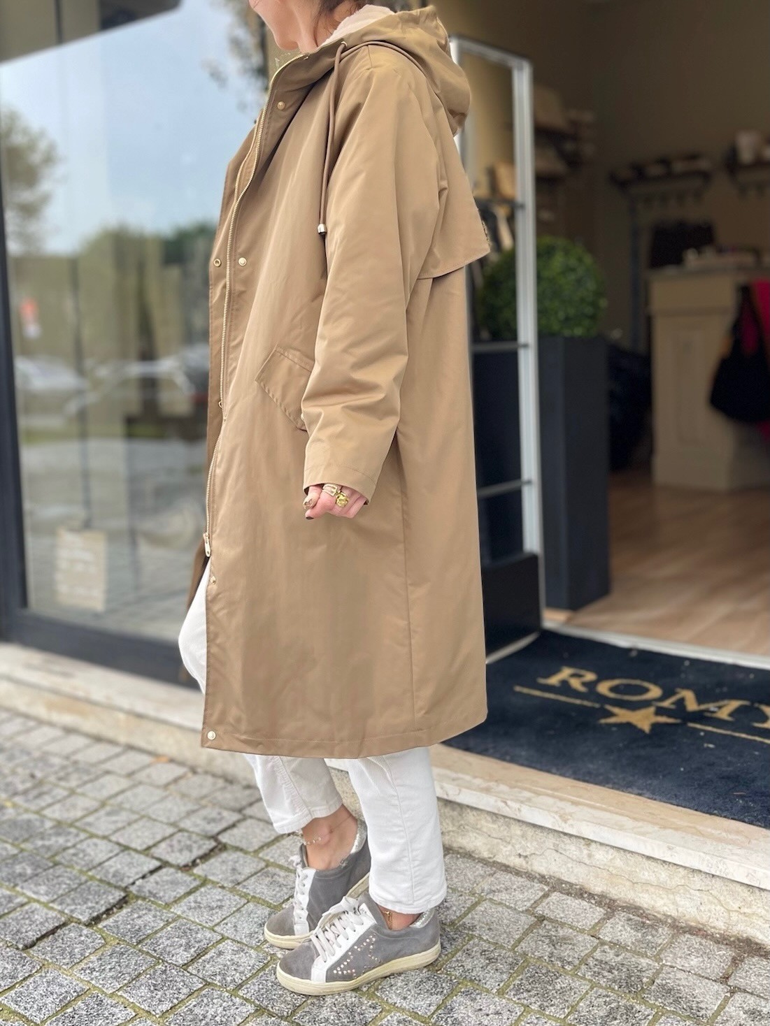 Manteau long camel