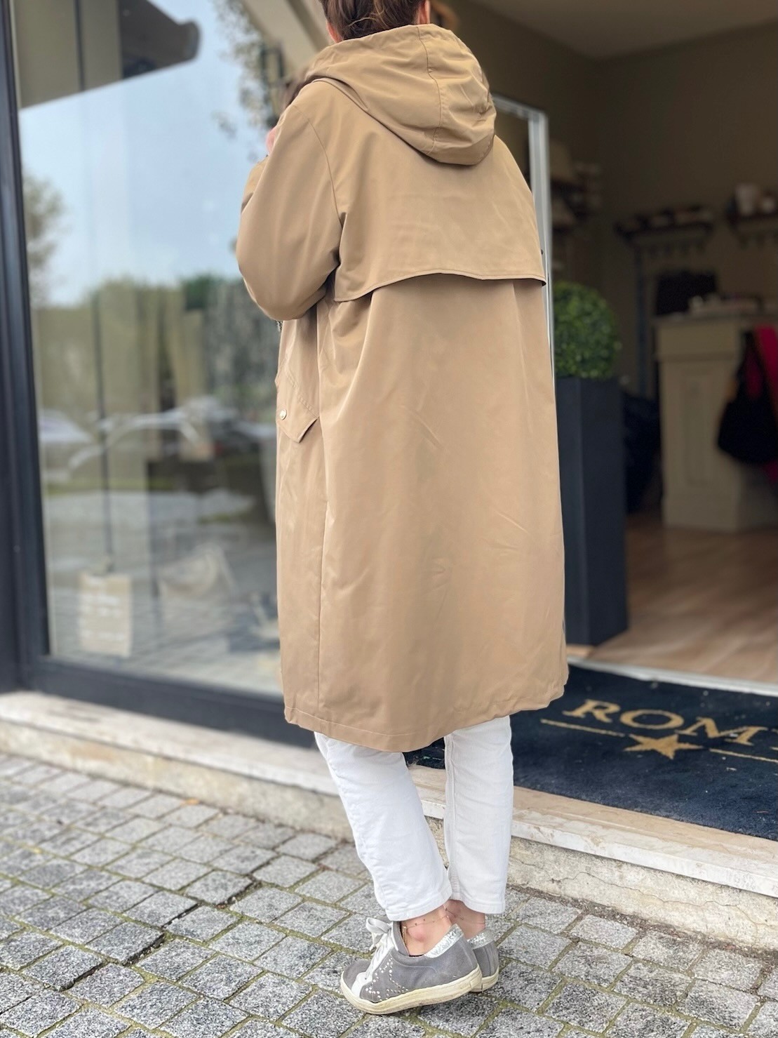 Manteau long camel