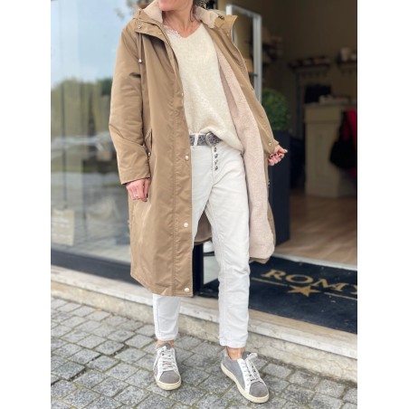 Manteau long camel