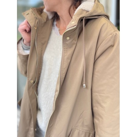 Manteau long camel