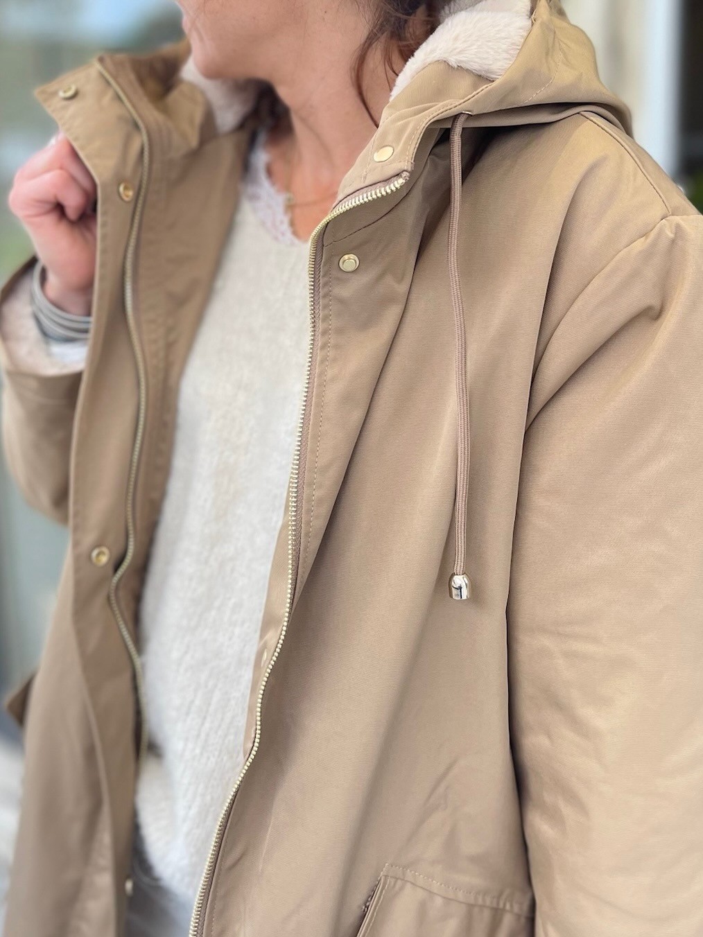 Manteau long camel