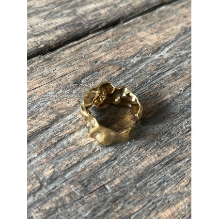 Bague martelée gold