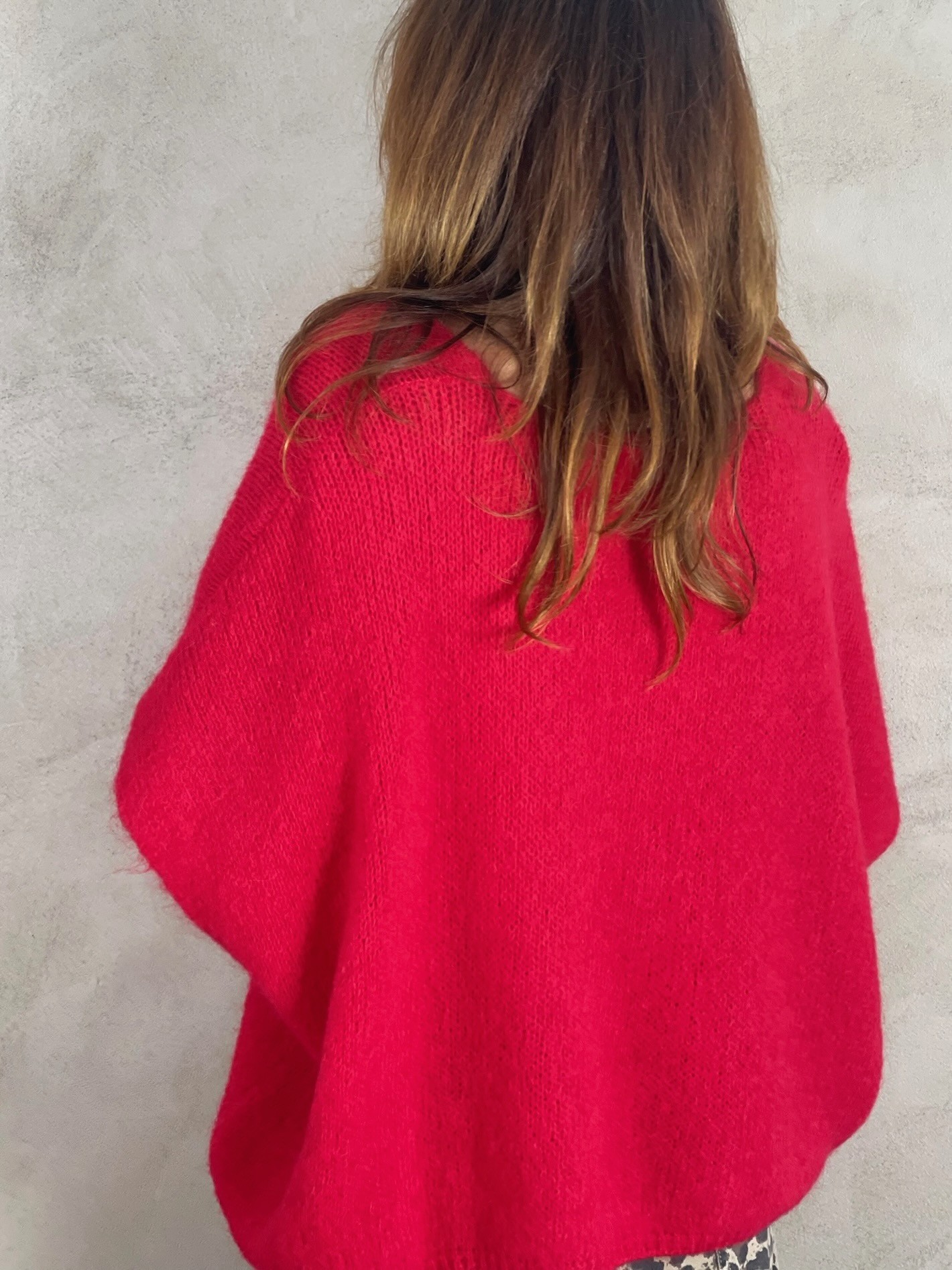 Pull manches courtes rouge