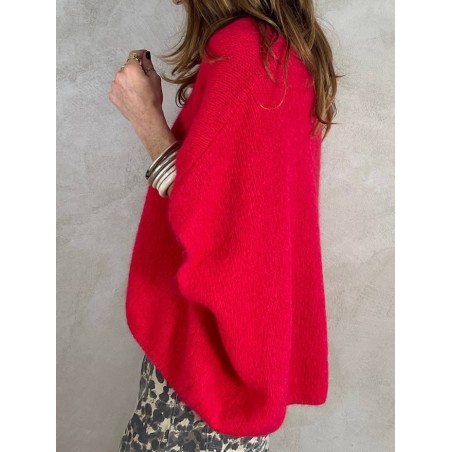 Pull manches courtes rouge