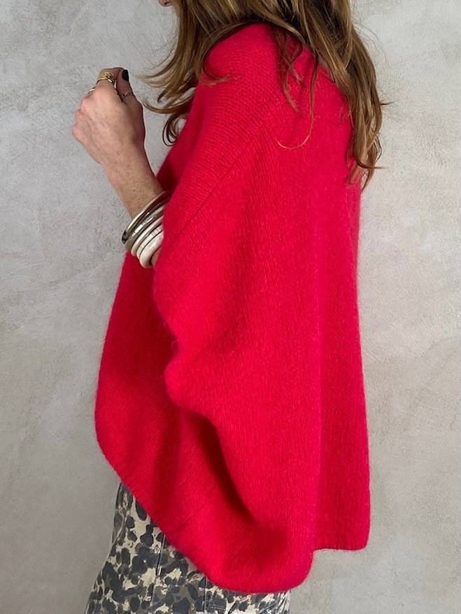 Pull manches courtes rouge