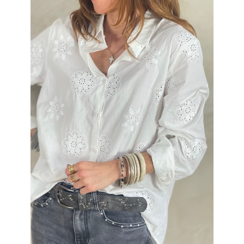 Chemise broderie blanche